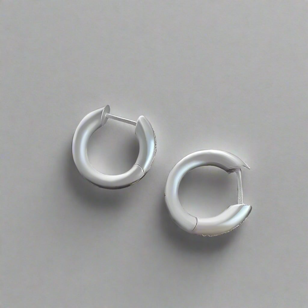Matte Plain Hoop Earrings