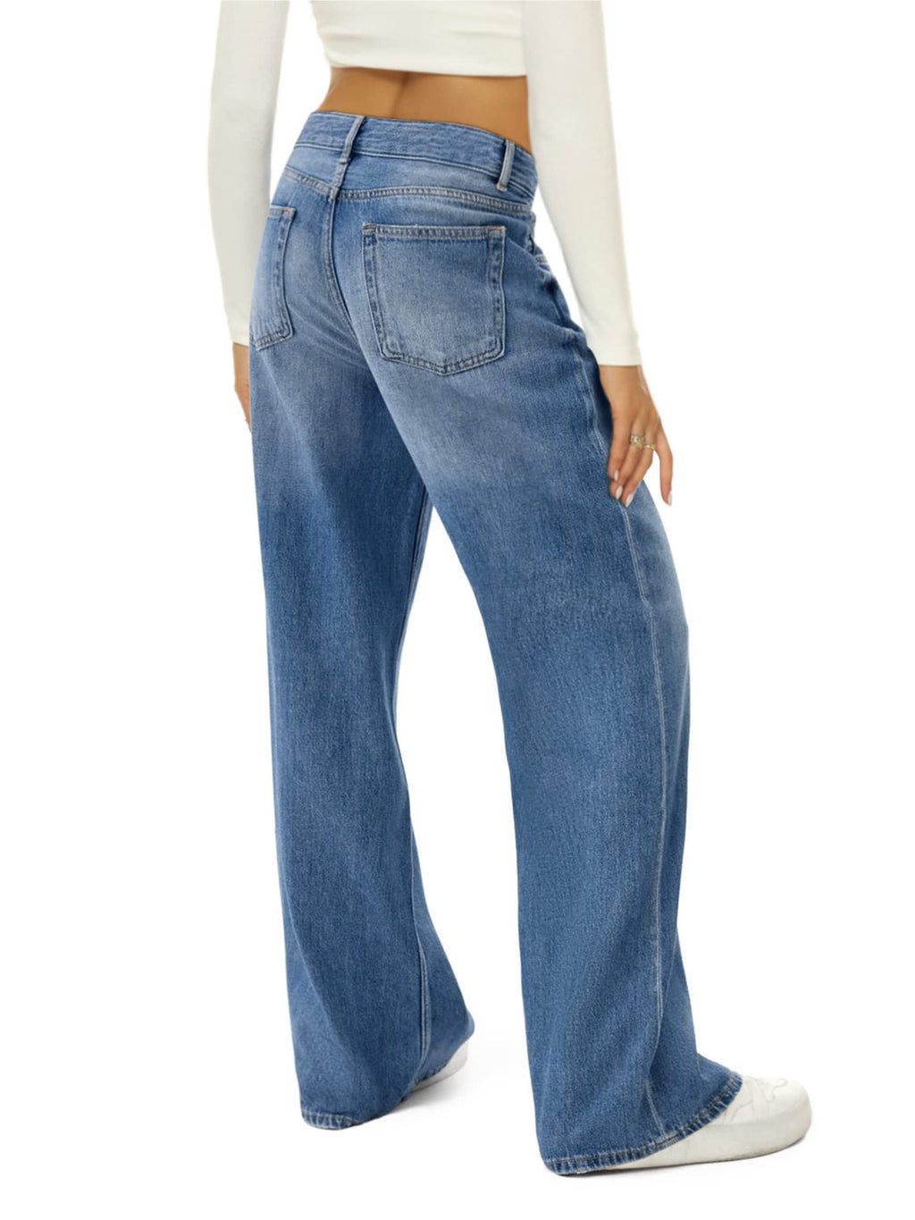 Horse Riding Loose Wide Leg Jeans