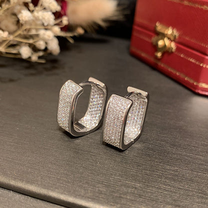 Micro-encrusted Zircon Earrings