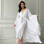 Two Piece Satin Cami Dress Pajamas