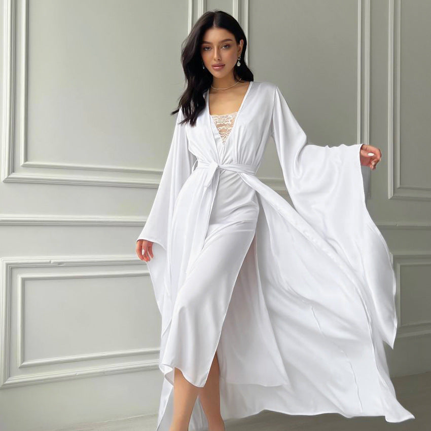 Two Piece Satin Cami Dress Pajamas