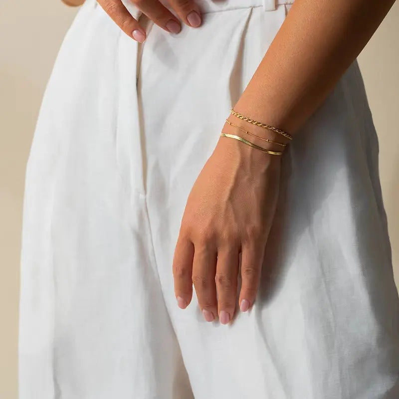 Stainless Steel Bead Chain Bracelet
