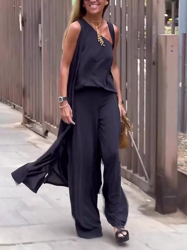 Casual Wide Leg Three Piece Loungewear Set