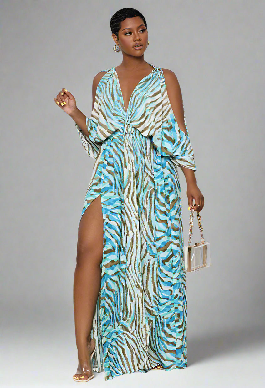 Slit French Suspender Dress