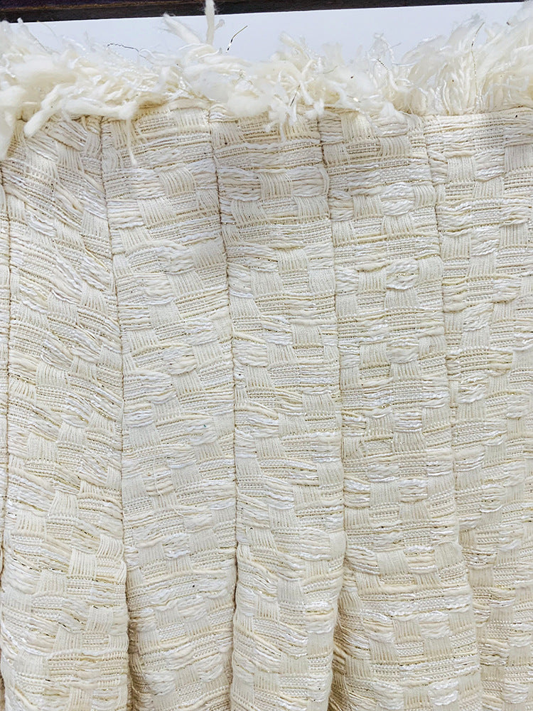 Short Temperamental Tweed Fringe Skirt & Blazer