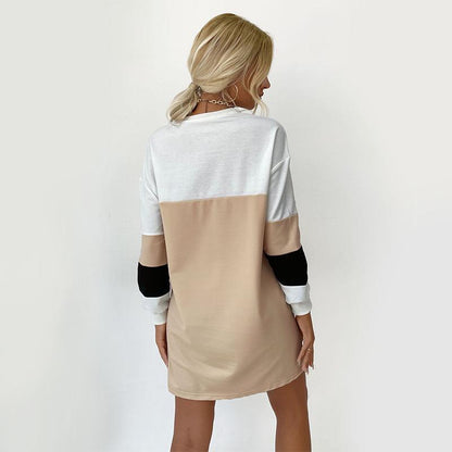 Long Sleeved Loose Pullover Shirt Dress