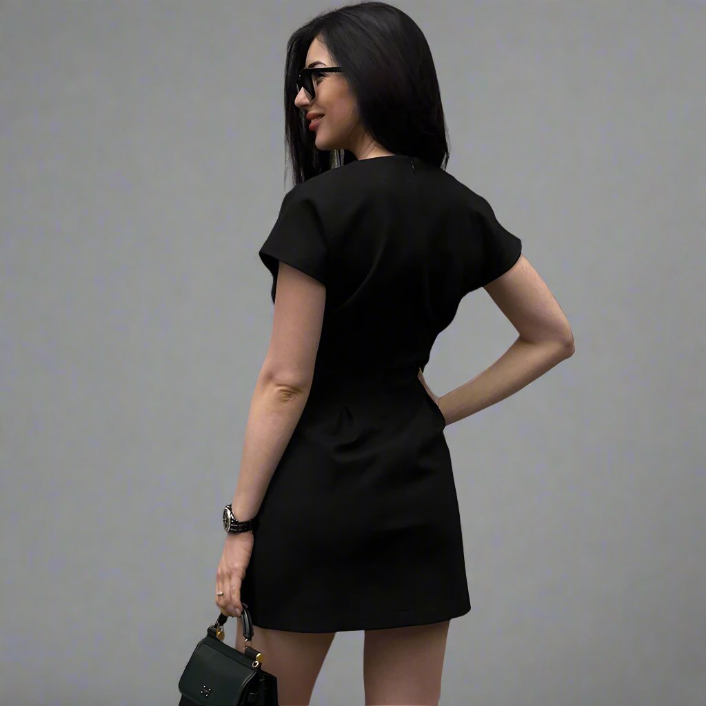 Black Slimming Dress - ALL HERZ FASHIONS