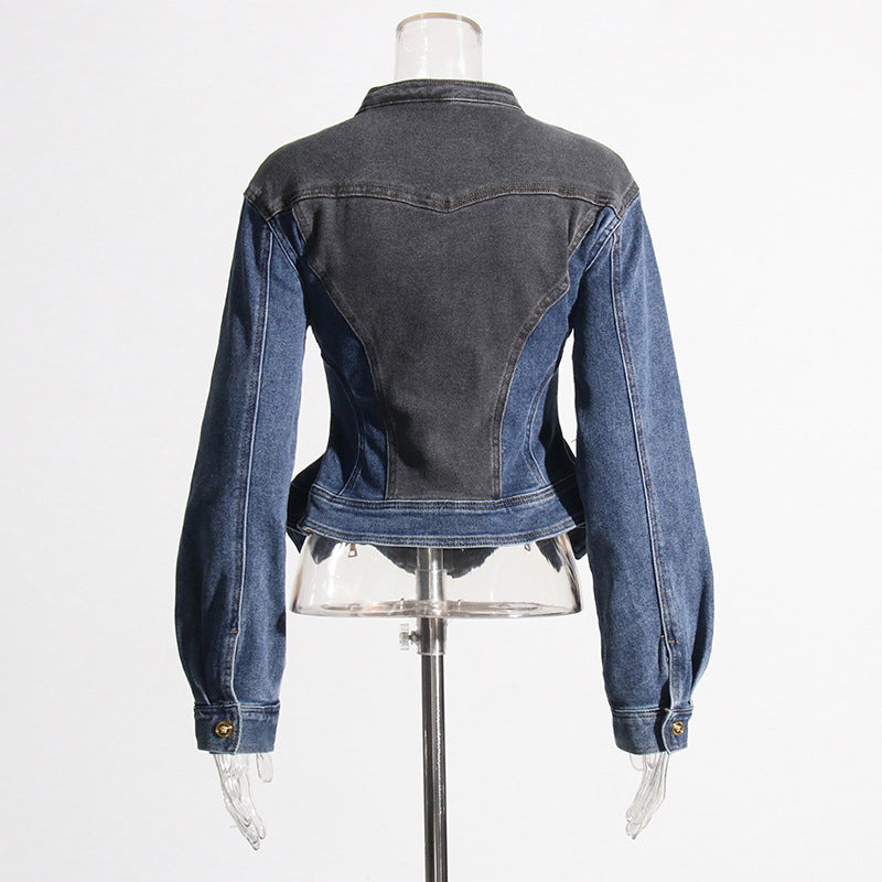 Slim Fit Short Denim Jacket - ALL HERZ FASHIONS