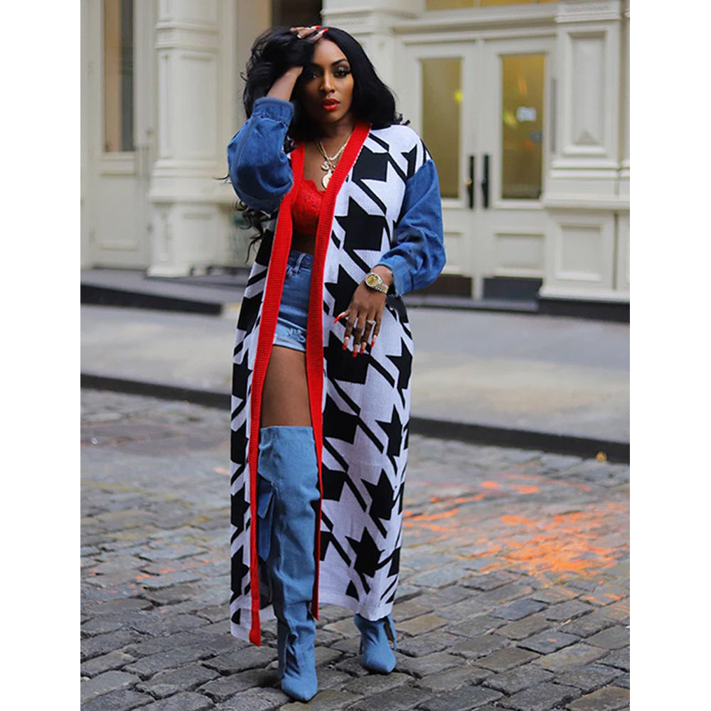 Stitching Double-Layer Cardigan