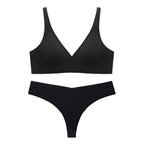 Wireless Support T-Back Bra & Panties Sets