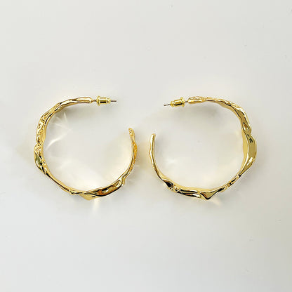 Metal Retro Irregular C-shaped Earrings