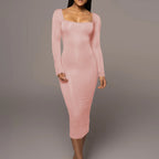 Slim Square Collar Dress