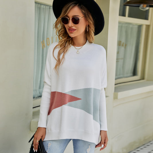 Loose Batwing Sleeve Pullover Sweater