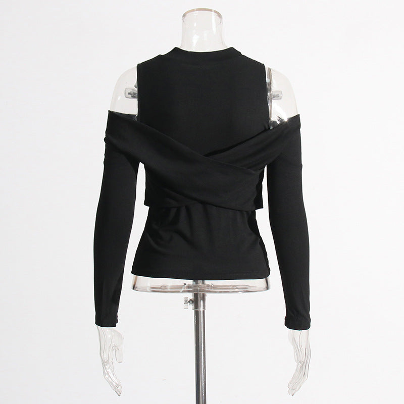 Off Shoulder Bottoming T shirt