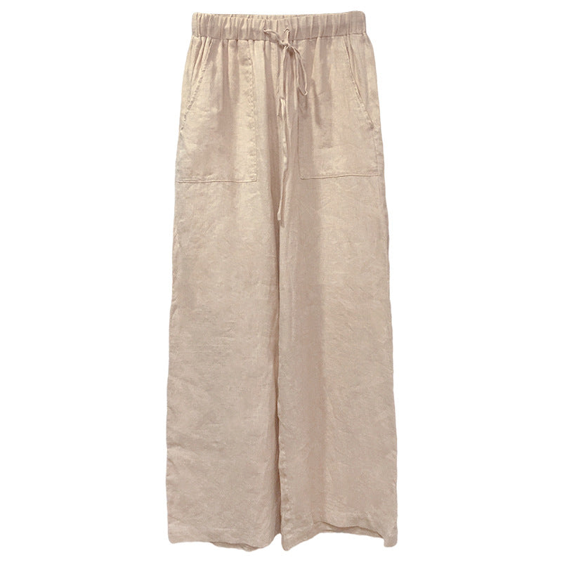 Pure Linen Drooping Pants