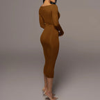 Slim Square Collar Dress