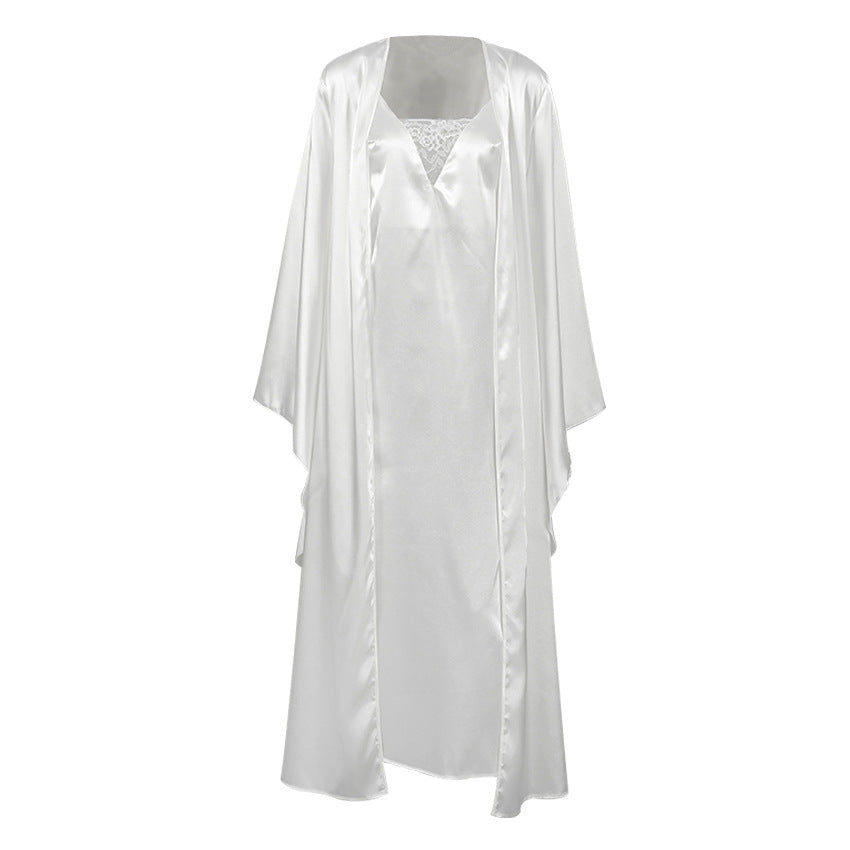 Two Piece Satin Cami Dress Pajamas