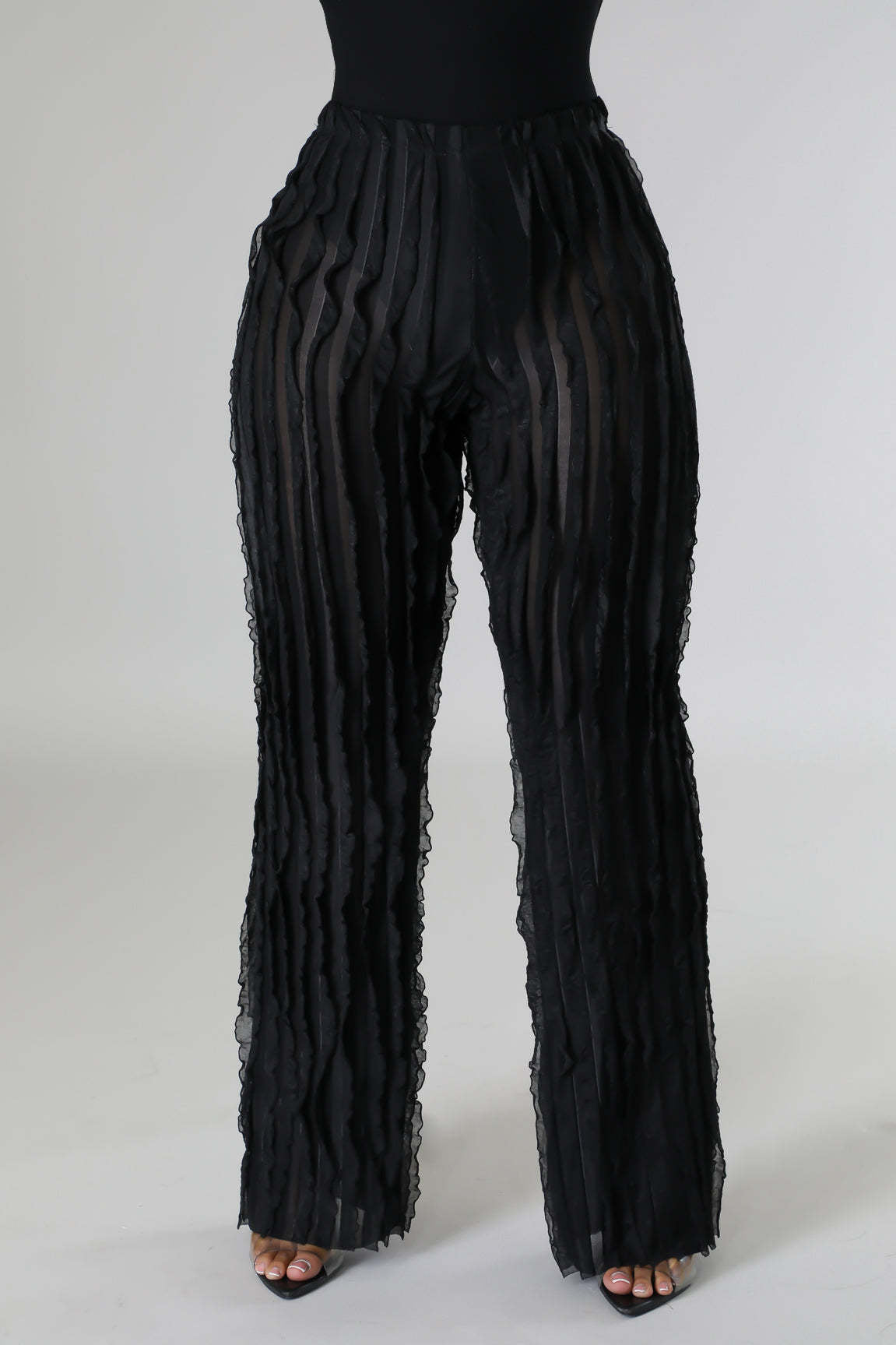 Wave Sheer Wide Leg Pants