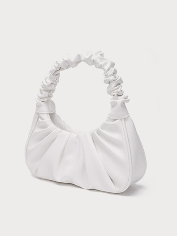 Underarm bag women's cloud pleat bag baguette one shoulder Messenger - ALL HERZ FASHIONS