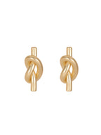 Knotted simple ins versatile retro earrings