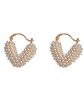 Sweet Millet Beads Love Heart Sweet Earrings