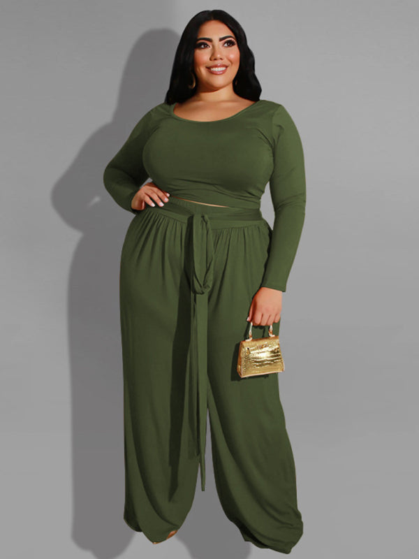 Curve Knitted Casual Two-Piece Set
