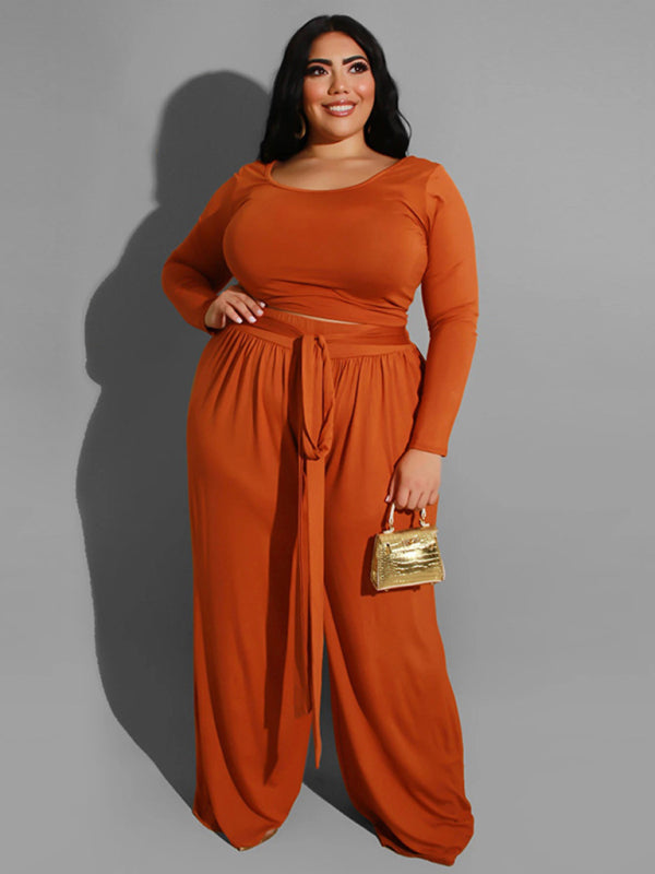 Curve Knitted Casual Two-Piece Set