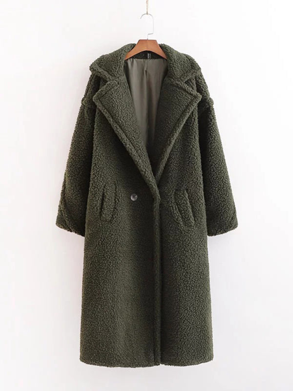 Camel Lambswool Teddy Coat