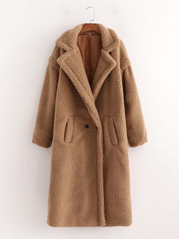 Camel Lambswool Teddy Coat