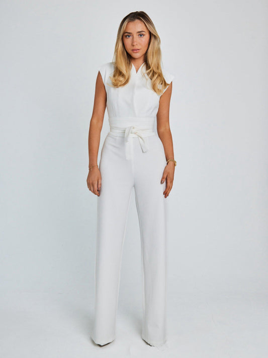 Temperament Strapped Wide-leg Jumpsuit